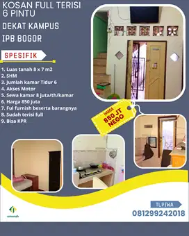 Kos-kosan Full Terisi Dekat Kampus IPB Dramaga Bogor Dan SHM
