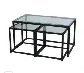 Meja Tamu kaca 3 pcs Informa
