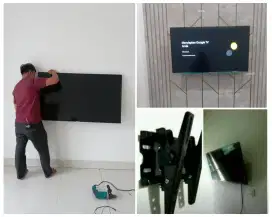 Braket plus pasang32-43inc terima rapih bracket breket briket led tv