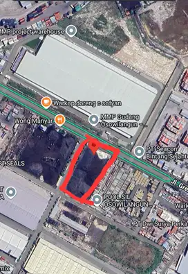 Dijual tanah industri tambak osowilangun dekat margomulyo kalianak