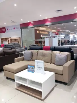 Dijual sofa L bahan kulit