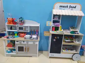 Preloved Wooden Kitchen set dan wooden food cart