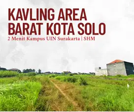 Tanah SHM 106m2 Solo Barat, Siap Bangun Dekat UIN & UMS