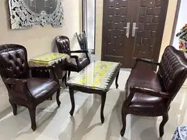 Set Meja Dan Kursi Tamu Kayu Jati full Asli Istimewa
