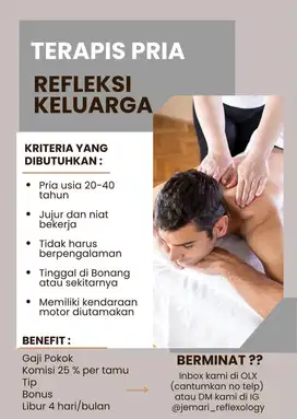 DIBUTUHKAN TERAPIS PRIA UNTUK REFLEKSI KELUARGA