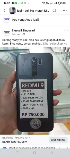 READY SEC REDMI 9 3/32GB