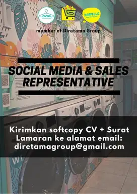 Lowongan Kerja Sosial Media & Sales Representative