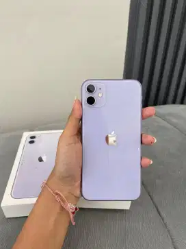 jual iphone 11, purple 64GB SECOND IBOX