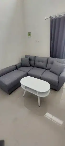 Sofa tamu kecil abu abu