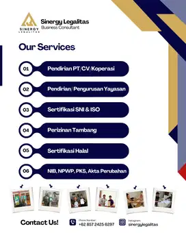 Pendirian Perusahaan PT, CV, Koperasi, Yayasan, Perkumpulan Terlengkap