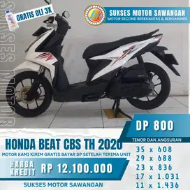 DI JUAL HONDA BEAT CBS TH 2020 CASH KREDIT ATAU TUKAR TAMBAH