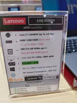 LENOVO LOQ 15IRX9