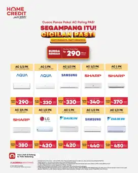 Cicilan Air Conditioner pakai Home Credit