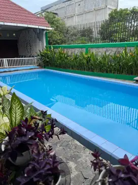 Rumah + kolam renang jln. Muslimin. Pekanbaru kota