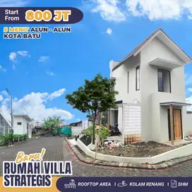 Villa Minimalis Modern dengan Taman Asri & Dapur Kekinian