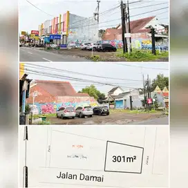 tanah pinggir jalan damai istimewa untuk usaha cafe ruko