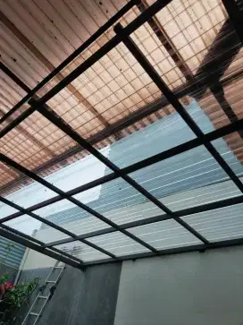 kanopi atap solartuff bening/transparan