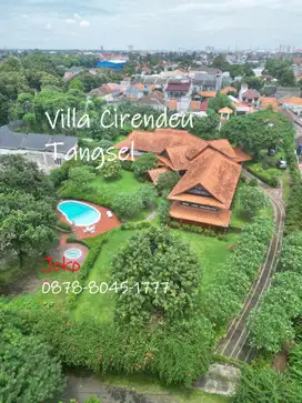 Rumah Villa Asri Pekarangan Luas Tanah 3600 M2 di Cirendeu, Tangsel