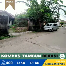 Tanah dijual Murah Siap Bangun, Kompas, TamSel 10 menit Stasiun Tambun
