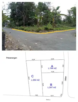 Tanah kavling jln kaliurang KM 13 besi jangkang nyaman sekali