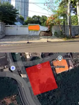 Jual Tanah 1723m2 di Jl Taman Kemang Jakarta selatan NJOP