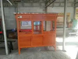 Gerobak bakso 2 tungku lengkap dg peralatannya