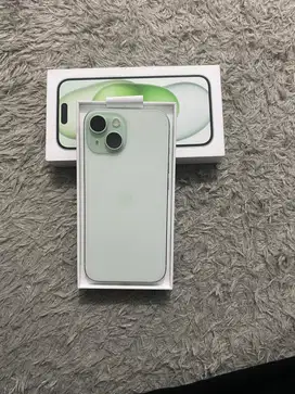 Iphone 15 BASIC 128gb IBOX GREEN GARANSI ON MEI 2026 Mulus Like NEW