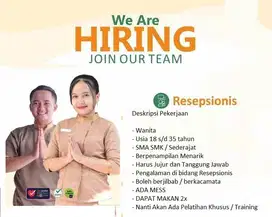 DICARI KASIR / RESEPSIONIS WANITA BERPENGALAMAN