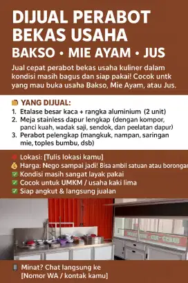Bekas jual baso mie ayam