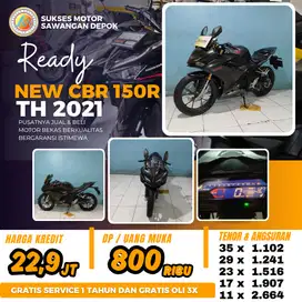 DP MURAH CASH KREDIT HONDA NEW CBR 150R TAHUN 2021 UNIT MULUS GARANSI