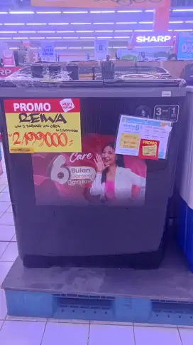 Mesin cuci Reiwa WM 2 tabung es 0803 8 Kg bisa cicilian cukup Ktp aja