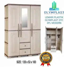 Lemari olymplast 3 pintu kokoh dan anti rayap bebas banjir