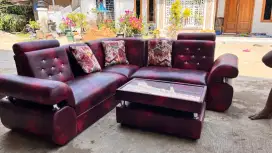Sofa L Buterfly bahan kulit