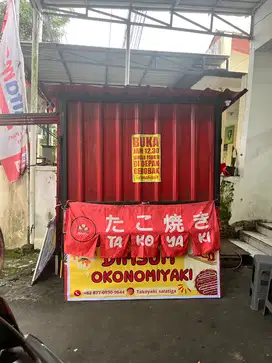 Booth kontainer gerobak