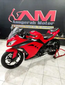 Ninja fi250cc RED Glossy km.10rb mulus murah. Anugerah Motor rungkut
