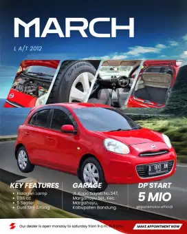 MARCH MATIC 2012 Istimewa 100% siap pakai