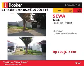 Sewa Tanah 250 m hanya 50 juta BSD