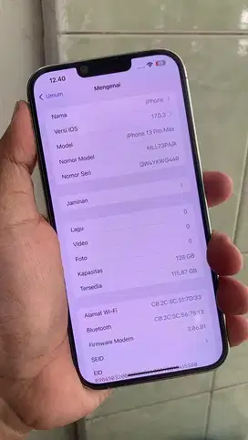 bismillah : di jual iphone 13 pm 128 gb ibox