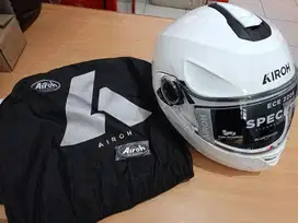 Helm Motor Airoh Specktre Color White Gloss Fullset Lengkap