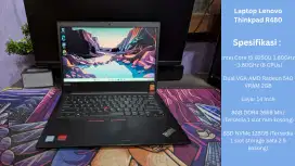 Laptop Lenovo Thinkpad R480 Intel Core i5-8250U Dual VGA Radeon 540