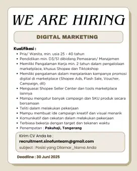 LOKER DIGITAL MARKETING SHOPEE