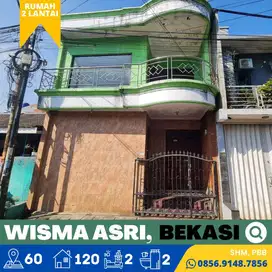 Rumah dijual Murah, 2 Lt. Wisma Asri, Hanya 7 Menit Stasiun Bekasi,SHM