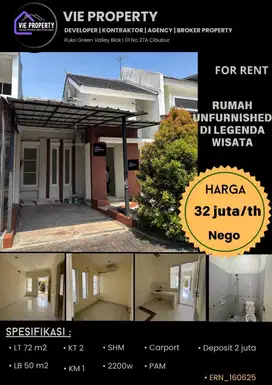 Di Sewakan Rumah Cantik Siap Huni. Legenda Wisata Cibubur.