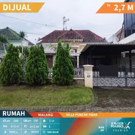 Dijual Rumah Nuansa Kayu di Villa Puncak Tidar Malang