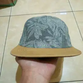 Topi Snapback Bunga Full Print