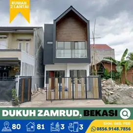 Rumah 2 Lantai Dukuh Zamrud, Mustika Jaya, Bekasi Free Biaya dan Pajak