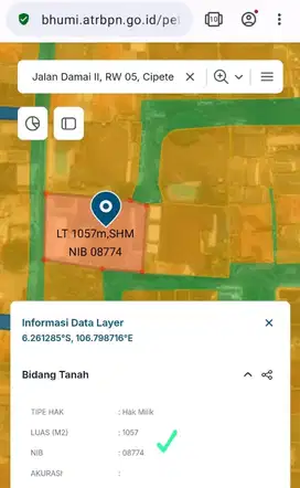 Dijual murah rumah cluster di jl damai 2 Cipete utara jaksel