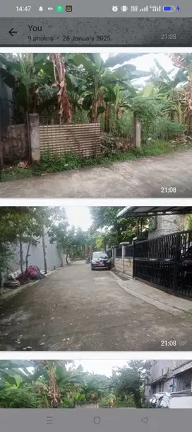 Jual Tanah 220m komplek pupuk kujang Beji timur depok