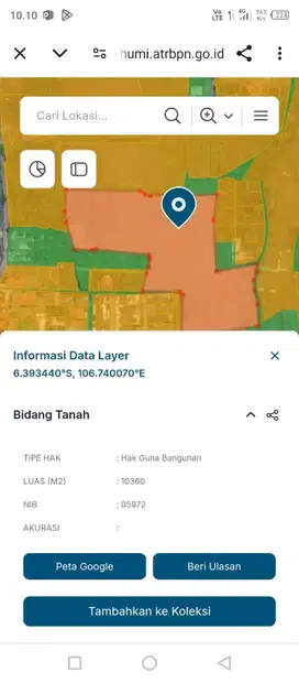Jual Tanah 2,3 ha di jl mawar  bojongsari depok