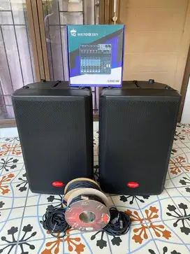 jual speaker baretone max15h paket lengkap mixer dan kabel